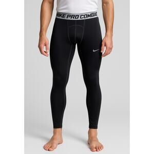 Nike Pro Combat Compression Pants Men’s L Black Tight Fit Base Layer 547804-010